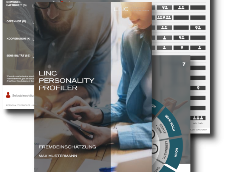 Präsentation mit Folien zu Persönlichkeitsprofiling und Teamcheck.