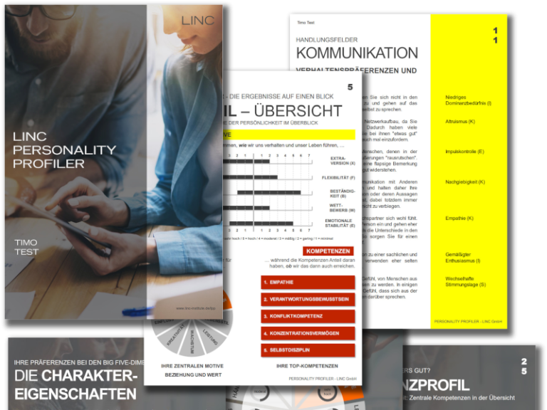 Dokumente mit Grafiken und Datenübersichten.